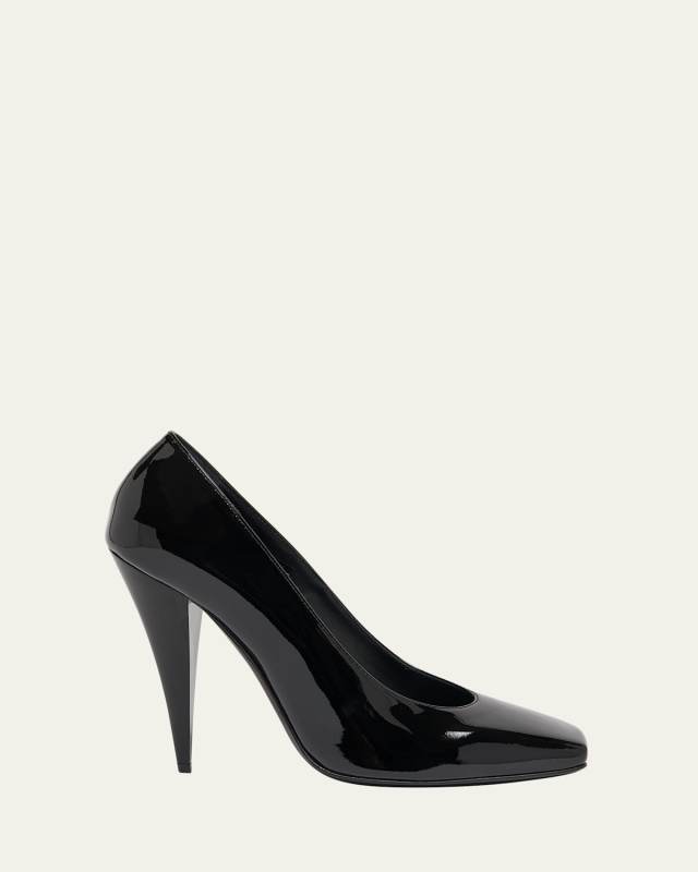 Squared Patent Leather Pumps